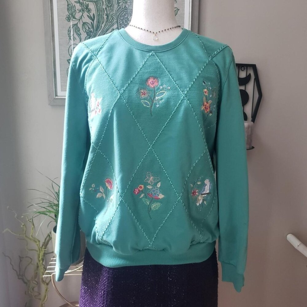 grandma sweater 90s style x alfred dunner x medium